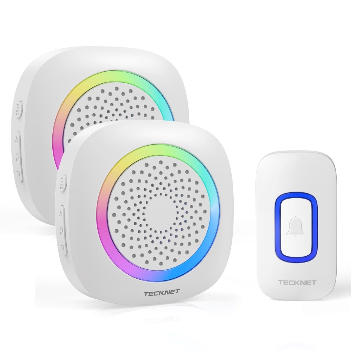 TECKNETTECKNET Wireless Doorbell With 2 Portable Doorbell With RGB Light - [Color/Material] [Main Feature] for [Target Device/Scenario]