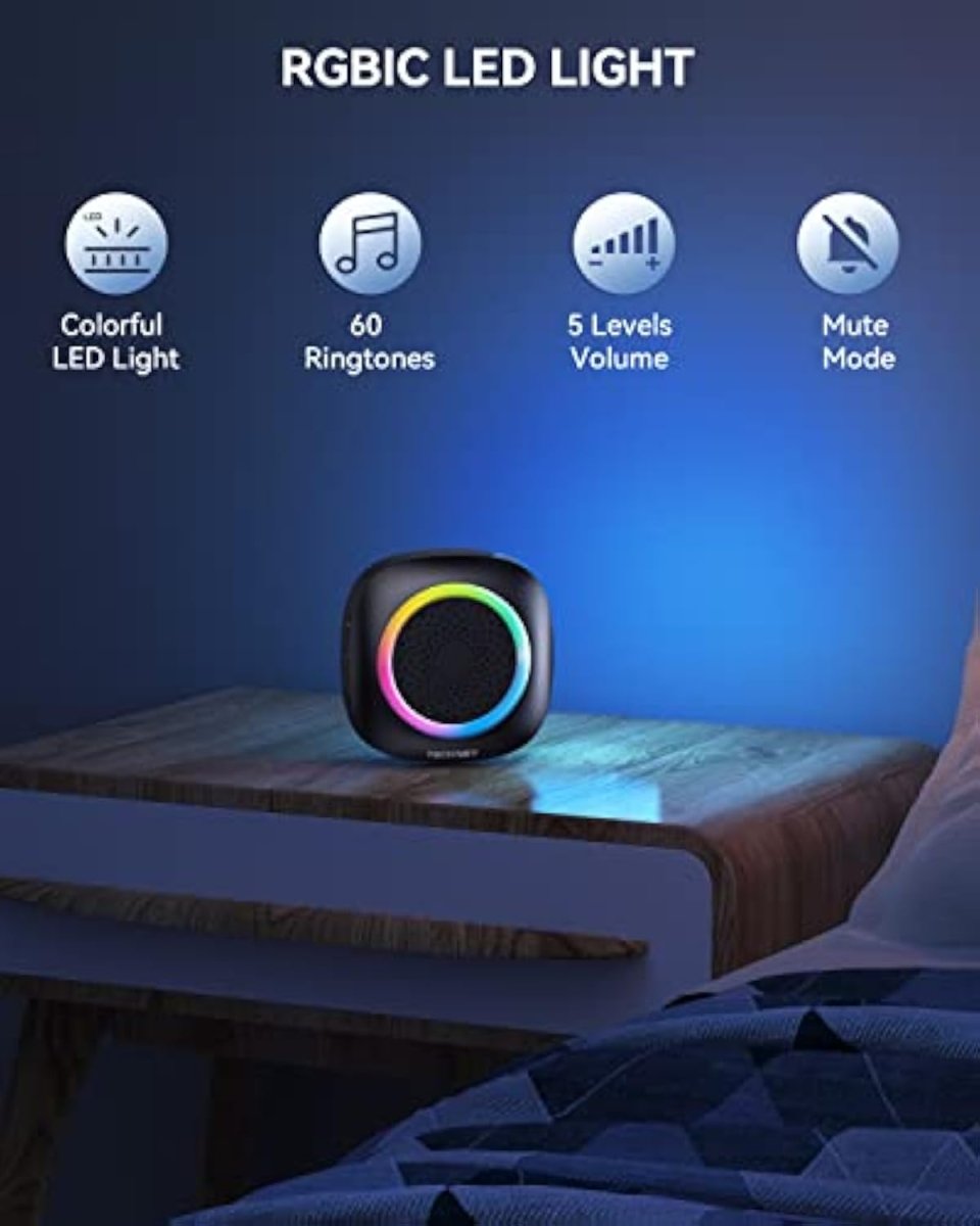 TECKNETTECKNET Wireless Doorbell with 2 Portable Receivers, Battery Powered Doorbell with RGB Light, IP66 Waterproof Door Chime Kit, 1300ft Wireless Range, 0 - 110dB & 60 Chimes, 36 - Month Long Battery Life - [Color/Material] [Main Feature] for [Target Device/Scenario]