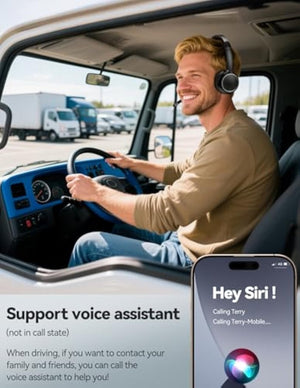 TECKNETTECKNET Wireless Headset, 5.3 Bluetooth Headset with AI Noise Cancelling Mic - [Color/Material] [Main Feature] for [Target Device/Scenario]