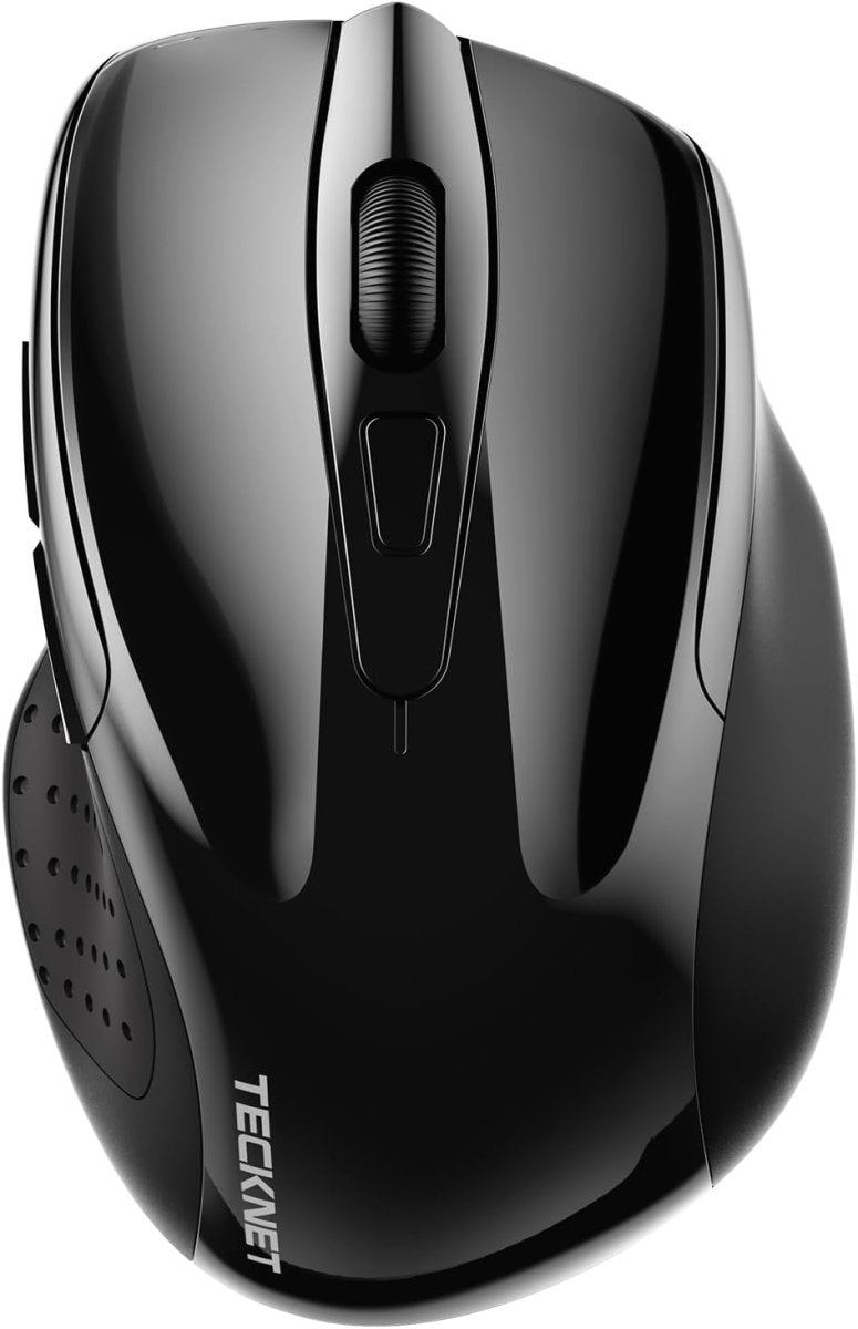 TECKNETTECKNET Wireless Mouse (2.4G & BT5.0/3.0) Silent 4800 DPI Computer USB A & Bluetooth Mouse 6 Buttons, Wide Compatibility - Black - [Color/Material] [Main Feature] for [Target Device/Scenario]