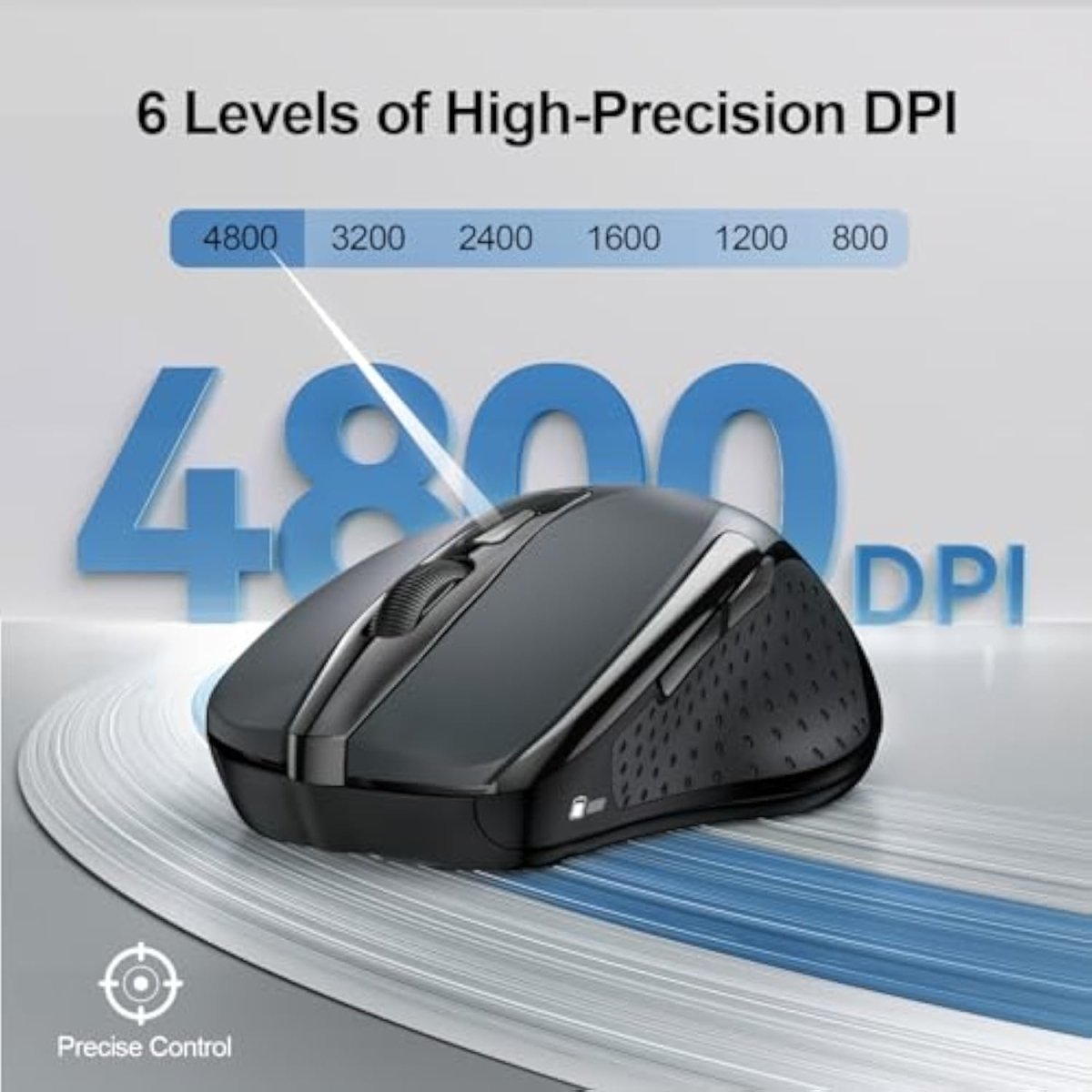 TECKNETTECKNET Wireless Mouse (2.4G & BT5.0/3.0) Silent 4800 DPI Computer USB A & Bluetooth Mouse 6 Buttons, Wide Compatibility - [Color/Material] [Main Feature] for [Target Device/Scenario]