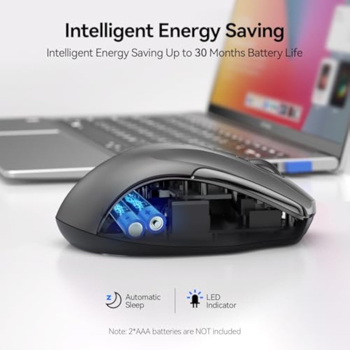 TECKNETTECKNET Wireless Mouse (2.4G & BT5.0/3.0) Silent 4800 DPI Computer USB A & Bluetooth Mouse 6 Buttons, Wide Compatibility - [Color/Material] [Main Feature] for [Target Device/Scenario]