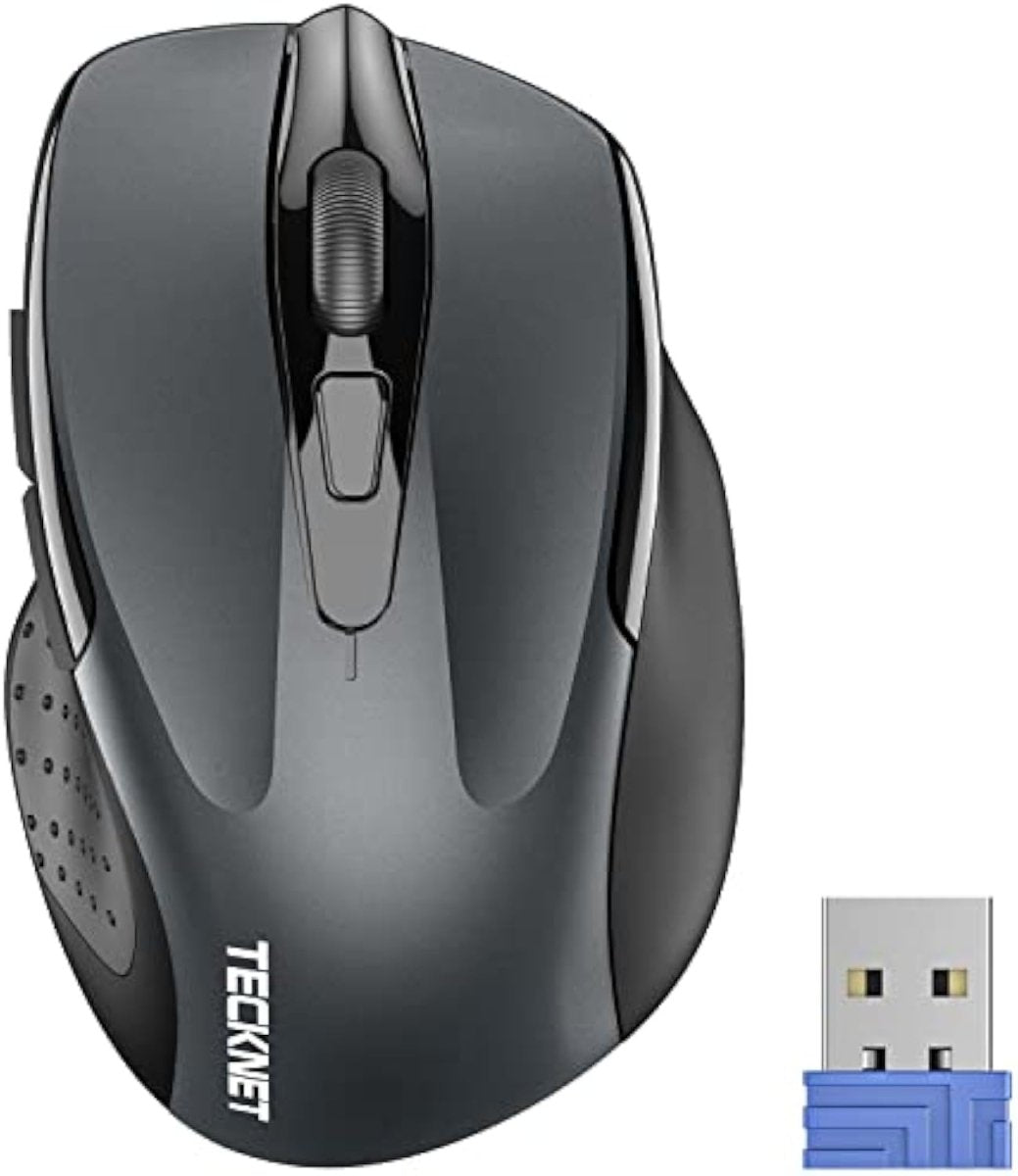 TECKNETTECKNET Wireless Mouse, 2.4G Ergonomic Optical Mouse, Computer Mouse for Laptop, PC, Computer, Chromebook, Notebook, 6 Buttons, 24 Months Battery Life, 2600 DPI, 5 Adjustment Levels - [Color/Material] [Main Feature] for [Target Device/Scenario]