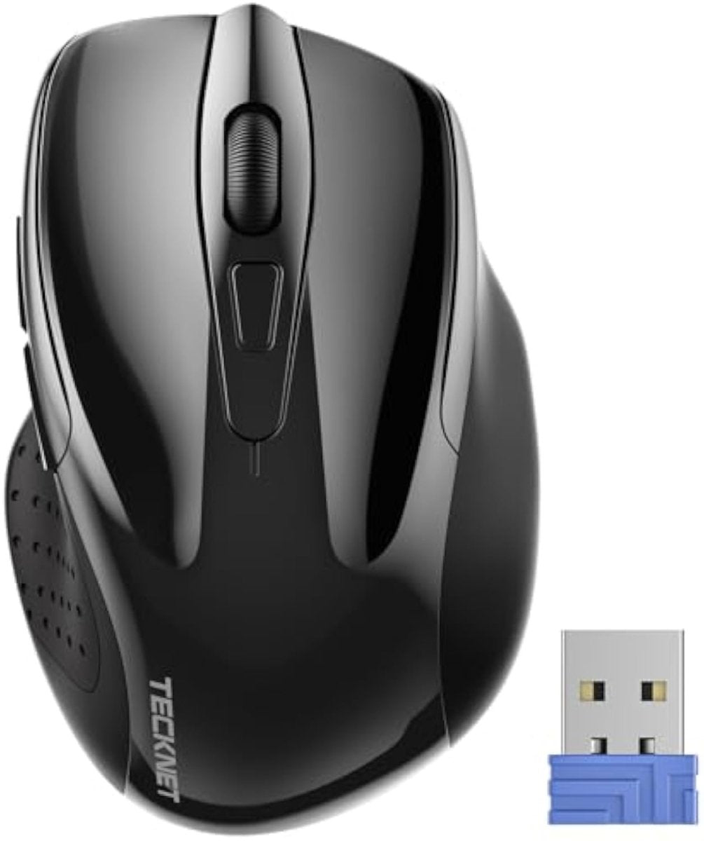 TECKNETTECKNET Wireless Mouse, 2.4G Ergonomic Optical Mouse, Computer Mouse for Laptop, PC, Computer, Chromebook, Notebook, 6 Buttons, 24 Months Battery Life, 2600 DPI, 5 Adjustment Levels, for Small Hand - [Color/Material] [Main Feature] for [Target Device/Scenario]