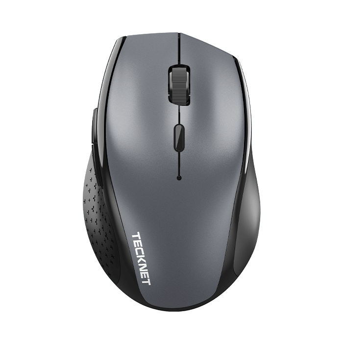 TECKNETTECKNET Wireless Mouse Jiggler, USB - C Rechargeable Mouse, Silent Mouse Quiet Click, Build - in Mouse Mover, 6400 DPI Ergonomic Mouse, 2.4G Cordless Computer Mice for Mac, Laptop, Desktop, PC