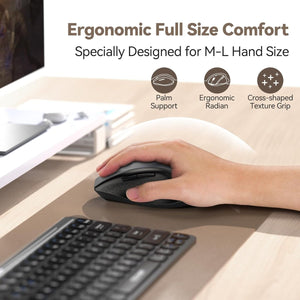 TECKNETTECKNET Wireless Mouse Jiggler, USB - C Rechargeable Mouse, Silent Mouse Quiet Click, Build - in Mouse Mover, 6400 DPI Ergonomic Mouse, 2.4G Cordless Computer Mice for Mac, Laptop, Desktop, PC - [Color/Material] [Main Feature] for [Target Device/Scenario]