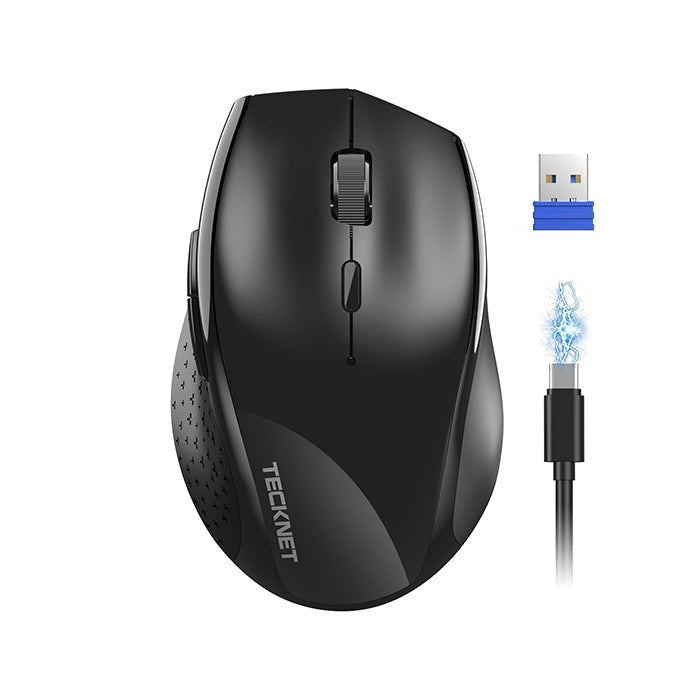 TECKNETTECKNET Wireless Mouse Rechargeable, 6 Button 6400 DPI - [Color/Material] [Main Feature] for [Target Device/Scenario]