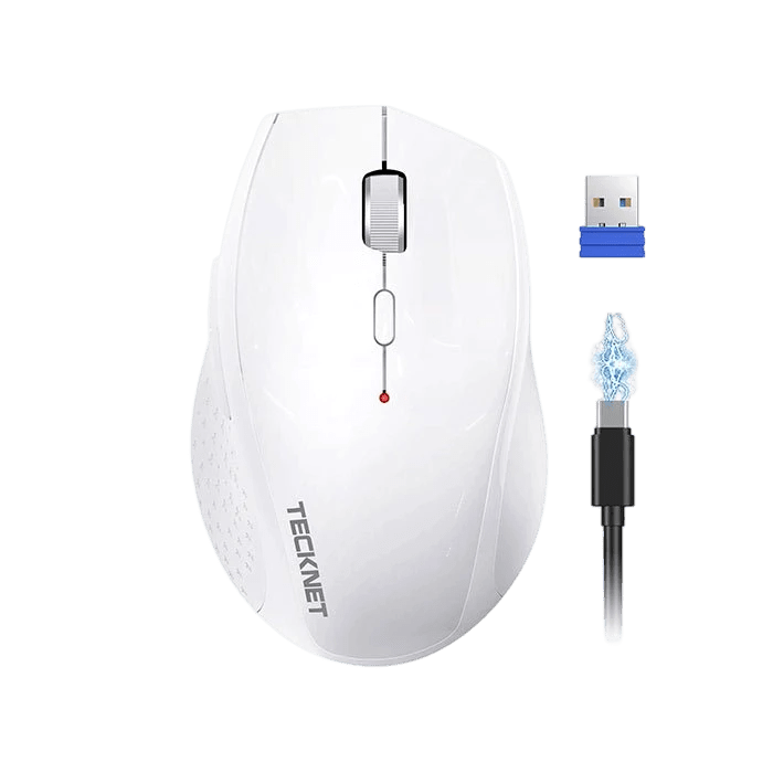 TECKNETTECKNET Wireless Mouse Rechargeable, 6 Button 6400 DPI