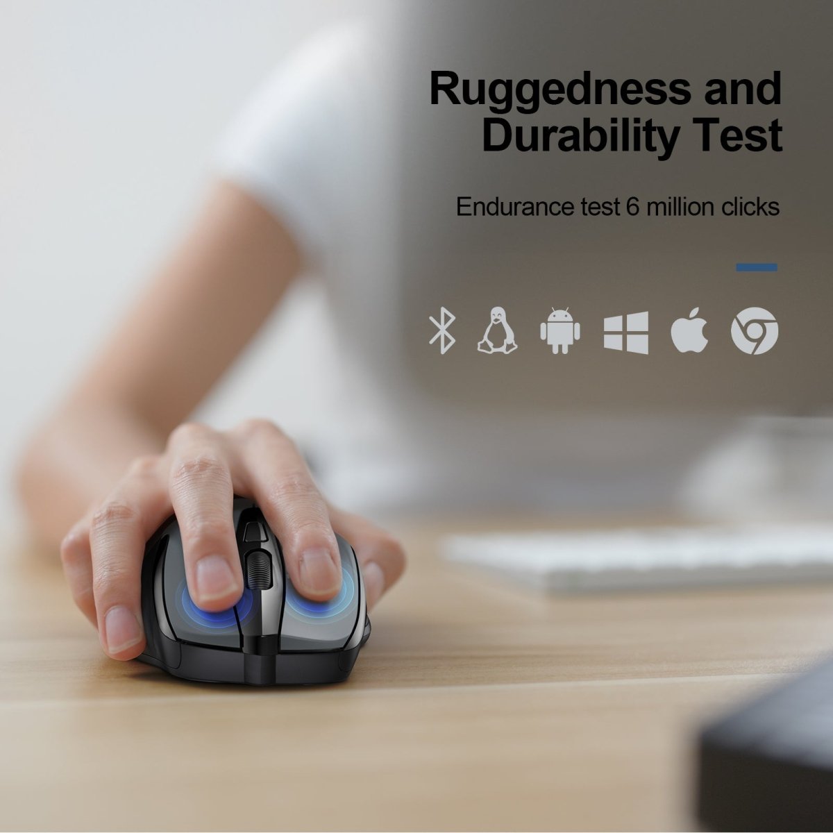 TECKNETTECKNET Wireless Silent Mouse, Bluetooth 3.0/5.0 and 2.4GHz Connectivity Mouse - [Color/Material] [Main Feature] for [Target Device/Scenario]