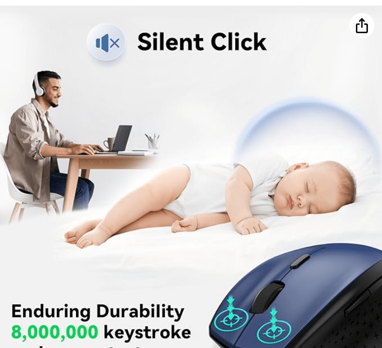 TECKNETWireless Mouse, TeckNet Classic 2.4G USB Cordless Mice Optical PC Computer Laptop Mouse With 30 Month Battery Life, 4800 DPI 6 Adjustment Levels, Nano Receiver, 6 Buttons For Windows Mac Macbook Linux - [Color/Material] [Main Feature] for [Target Device/Scenario]