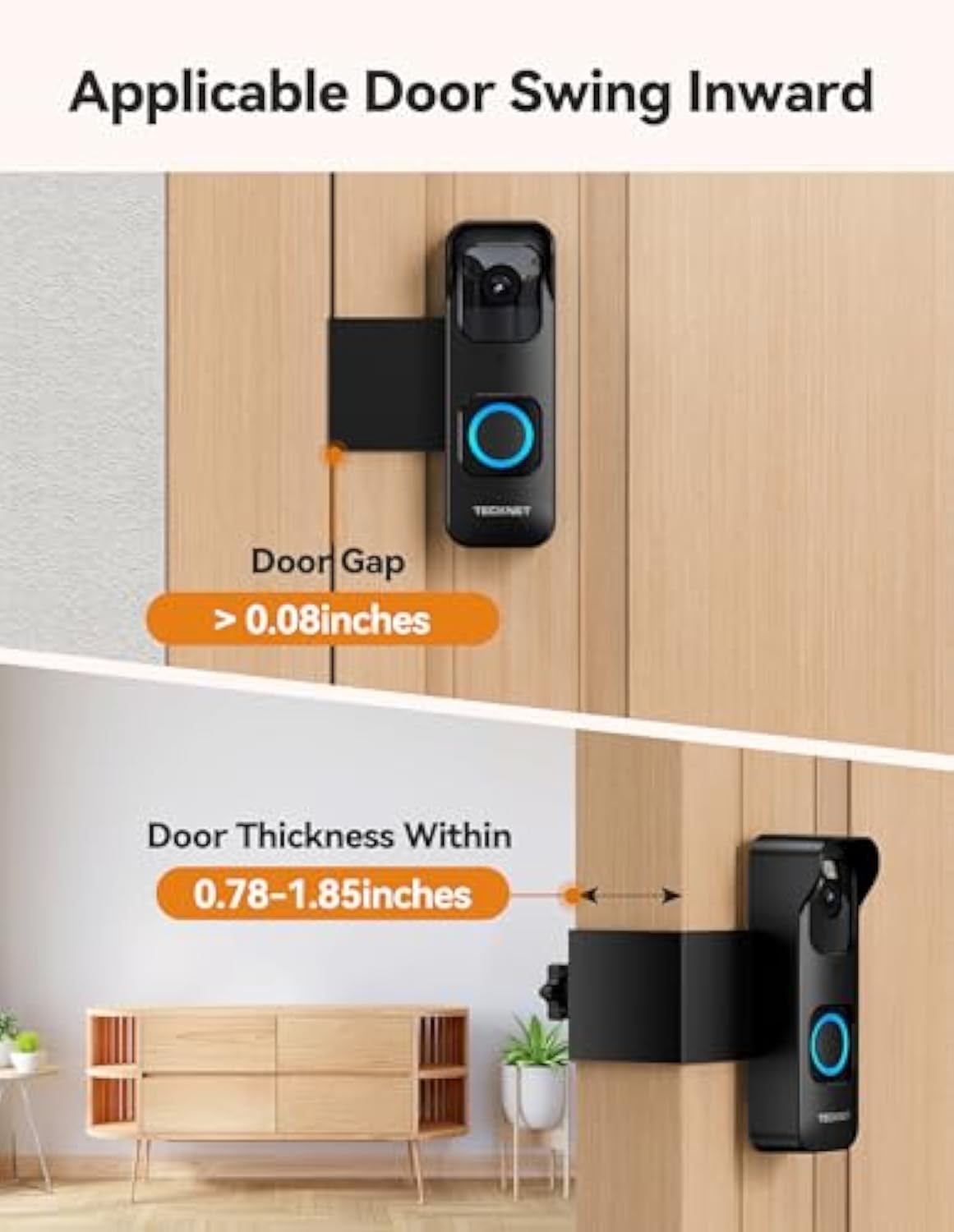 Anti-Theft Blink 1st Gen Doorbell Mount Bracket Wide-Angle(Only for 1st Gen Video Doorbell)