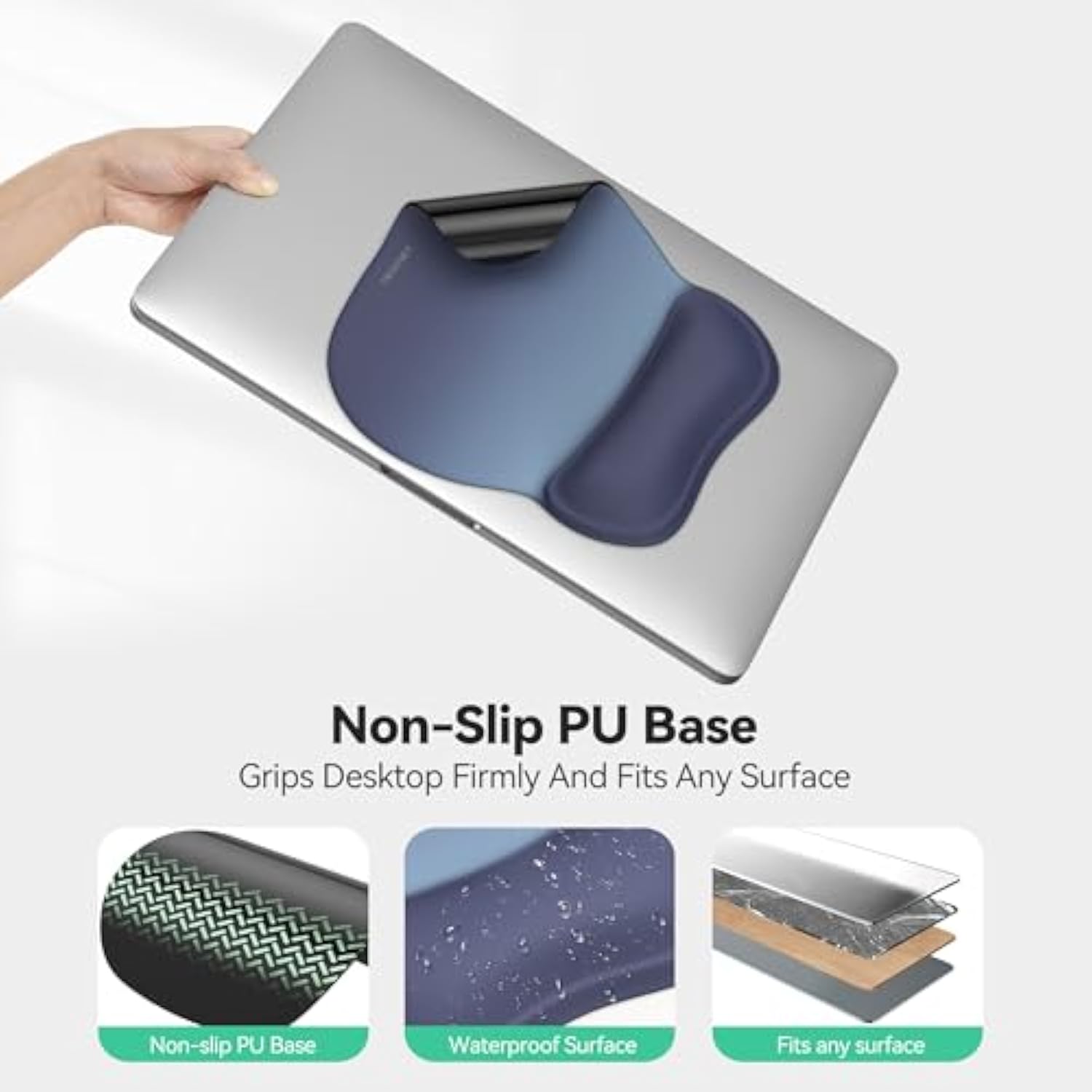TECKNET Gel Mouse Pad with Wrist Rest