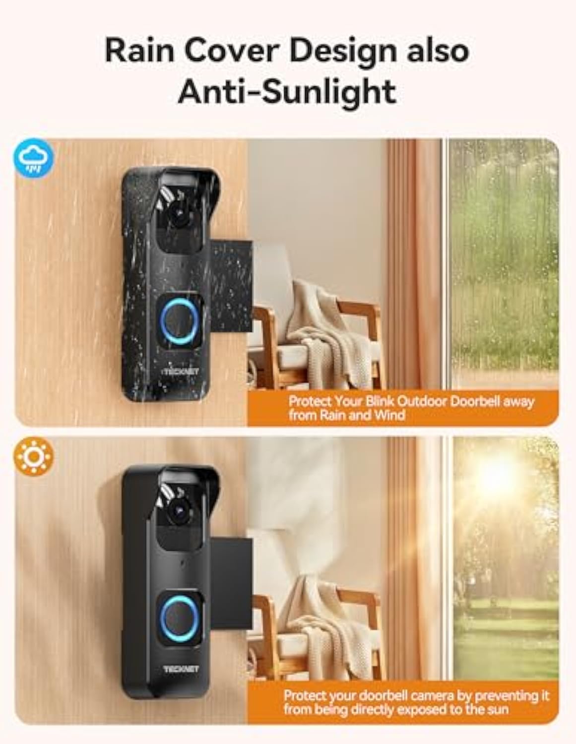 Anti-Theft Blink 1st Gen Doorbell Mount Bracket Wide-Angle(Only for 1st Gen Video Doorbell)
