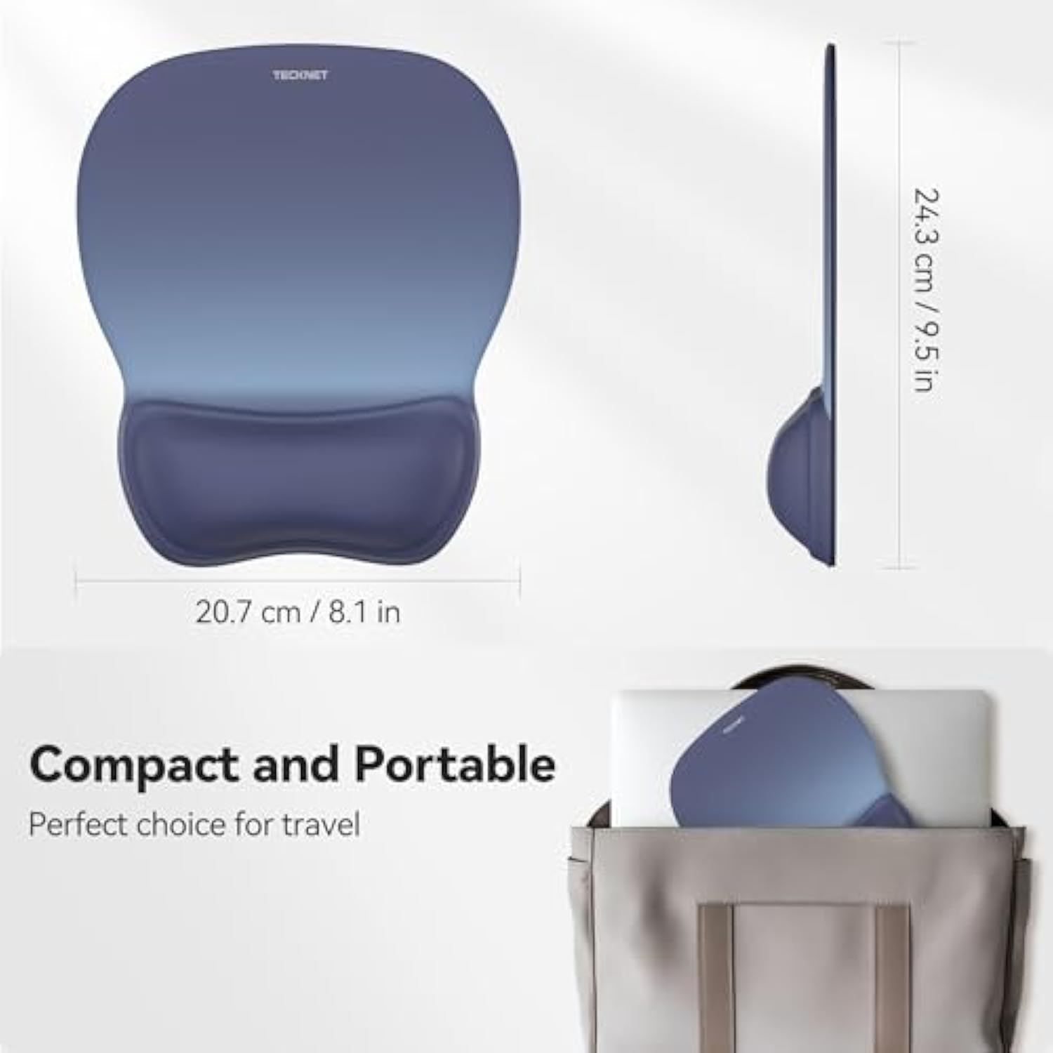 TECKNET Gel Mouse Pad with Wrist Rest