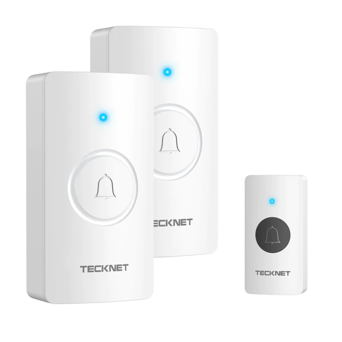 TECKNET Wireless Doorbell, Battery-Powered Door Bell Ringer with 1400ft Range
