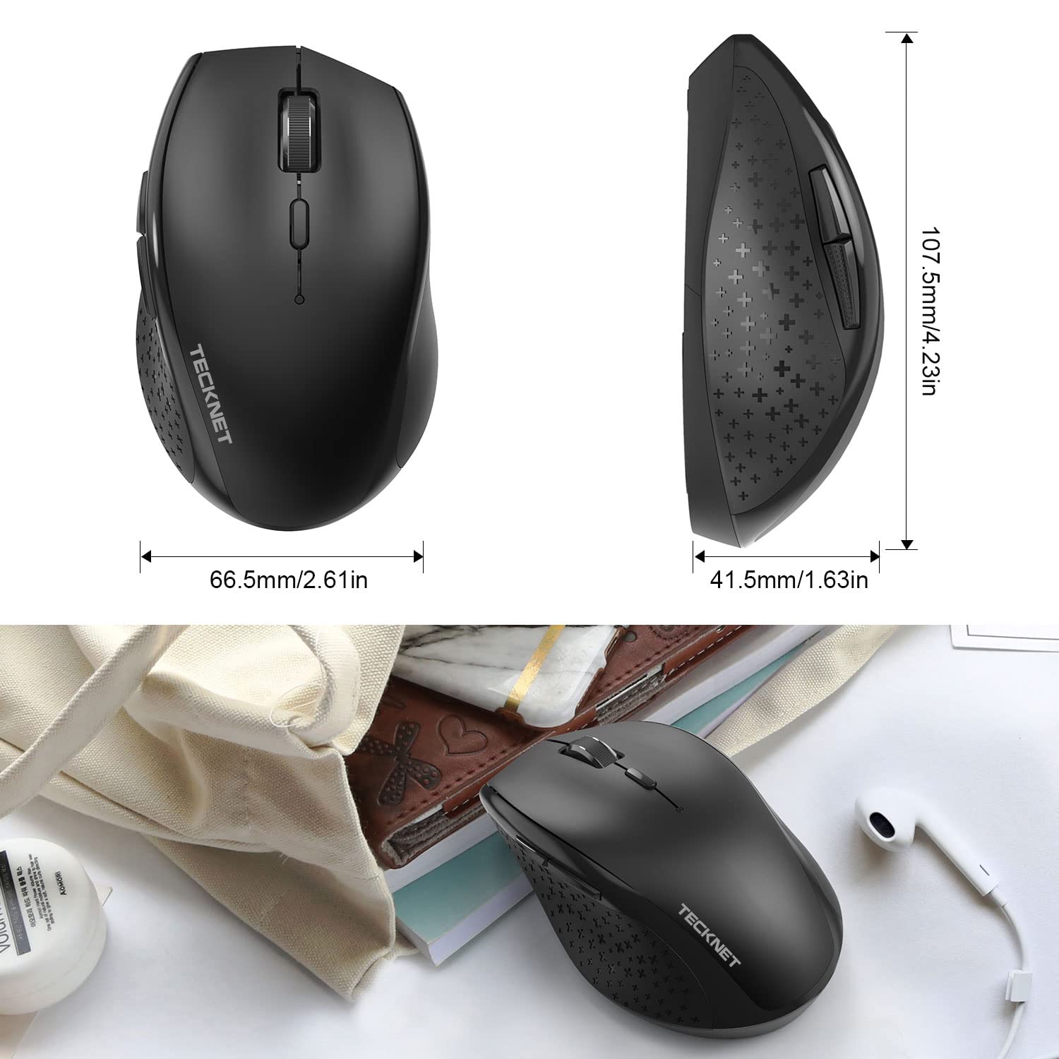 TECKNET 2.4G Wireless Mouse 6-Level 4800 DPI