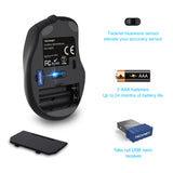 TECKNET Battery Powered 2.4G 2600 DPI Wireless Mouse