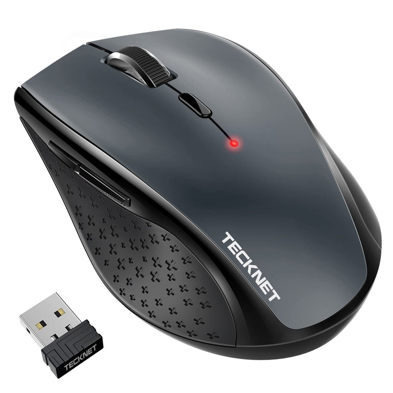TECKNET Wireless Mouse, 2.4G USB Computer Mouse with 6-Level Adjustable 3200 DPI