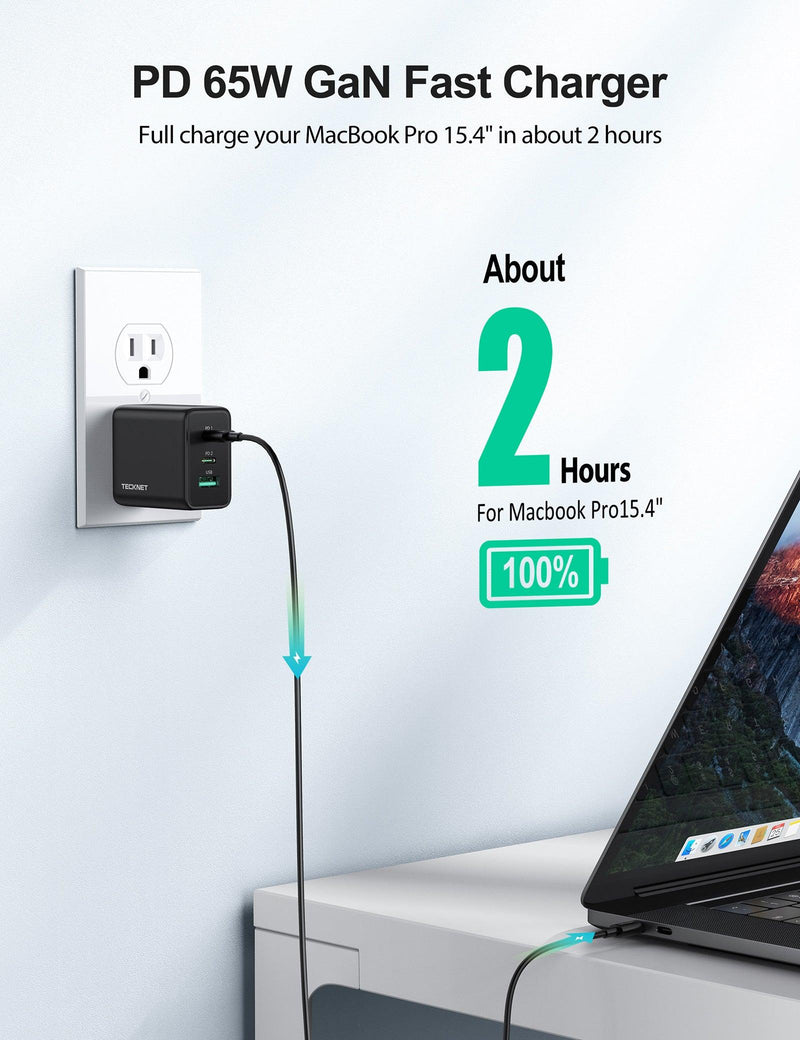 Charge+ 65W USB Charger 3 ports