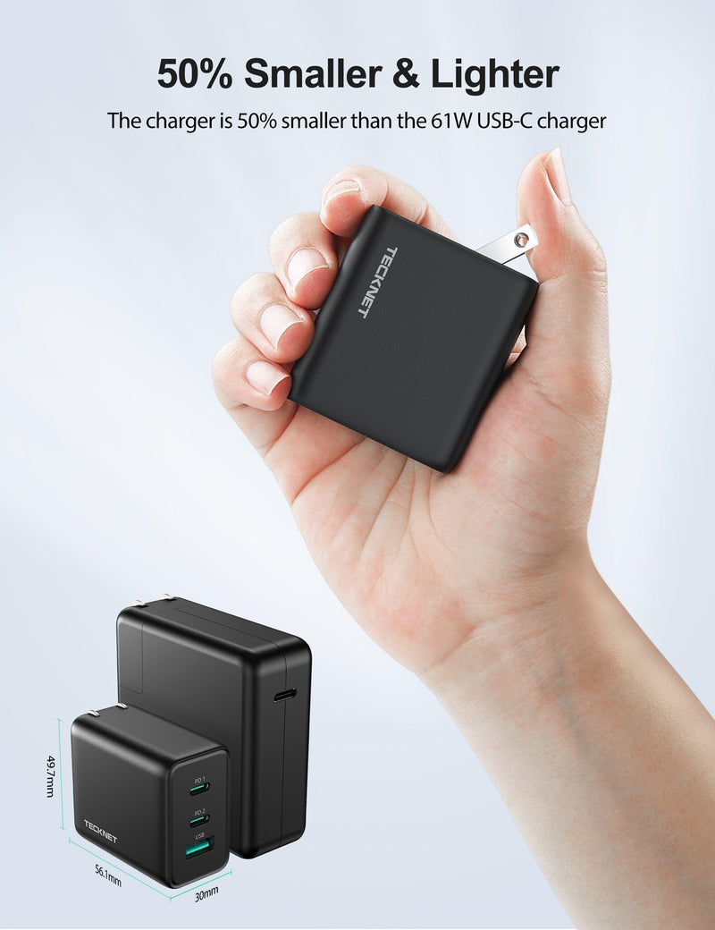 Chargeur adaptateur USB C Type-C 65 W pour ordinateur portable
