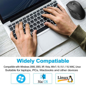 TECKNETTECKNET 2.4G Wireless Mouse 6 - Level 4800 DPI - [Color/Material] [Main Feature] for [Target Device/Scenario]