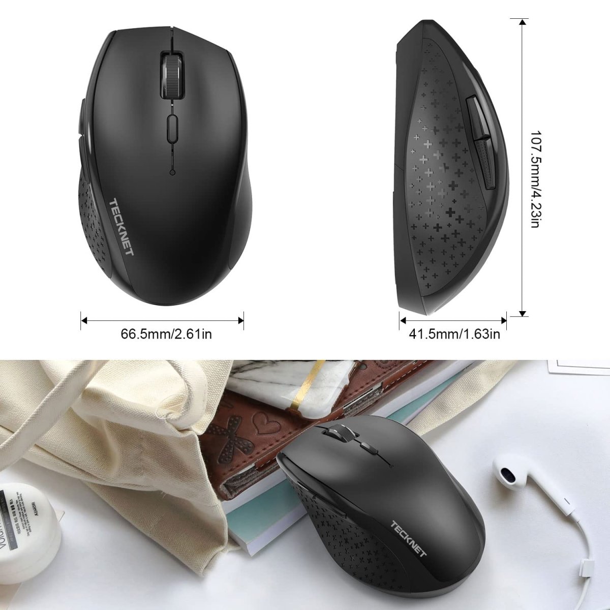 TECKNETTECKNET 2.4G Wireless Mouse 6 - Level 4800 DPI - [Color/Material] [Main Feature] for [Target Device/Scenario]