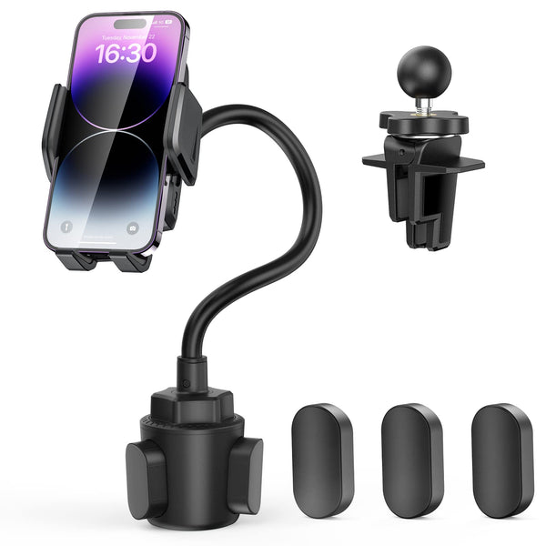 TECKNET Cup Holder Phone Mount for All 4"-7" Phones